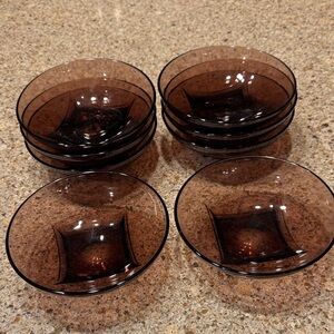 Hazel Atlas Amethyst Depression Glass set of 8 Bowls